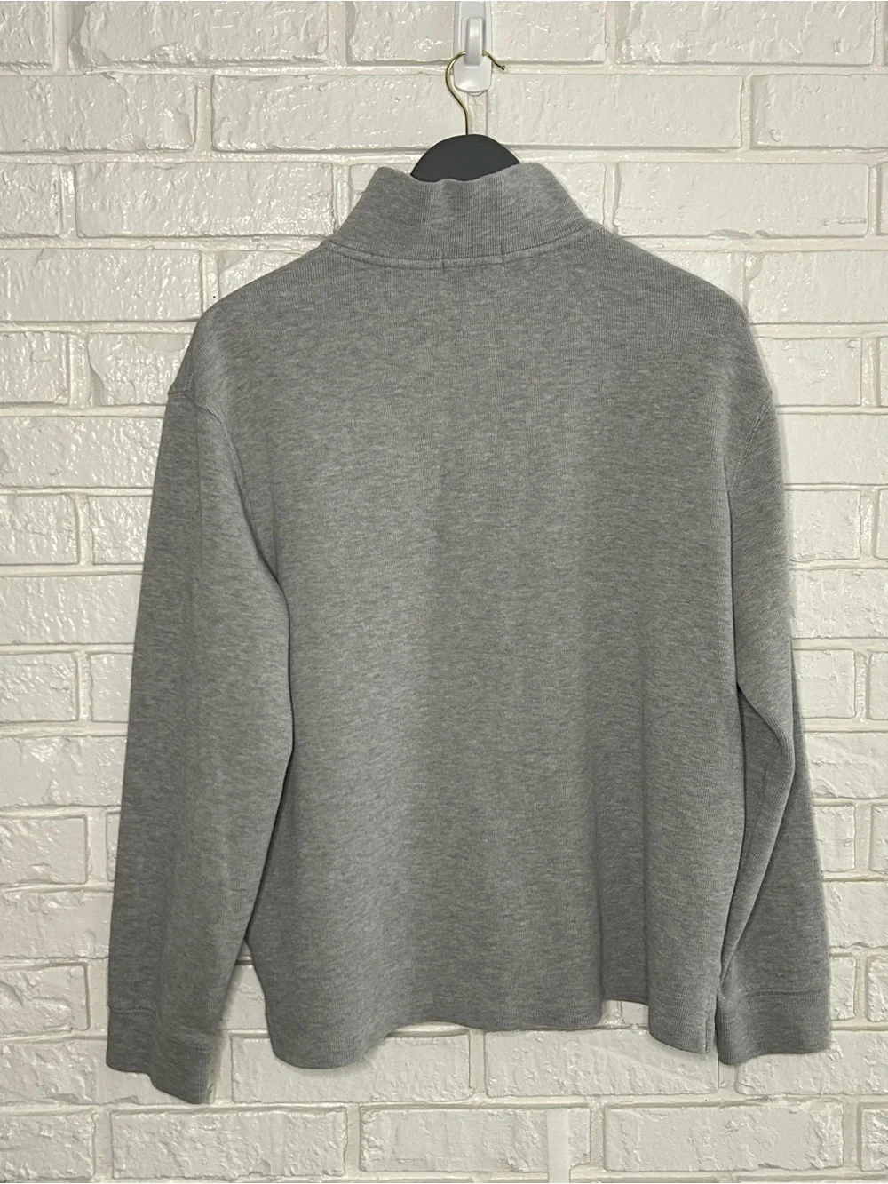 Polo Ralph Lauren Grey Quarter-Zip Pullover Medium